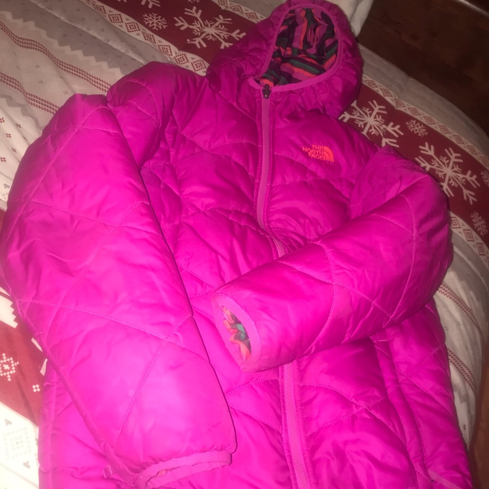 Girls lightly used north face jacket
